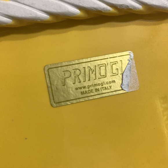 Primo’ gi Treccia Yelllow Ceramic weaved Basket from Italy - Picture 4 of 6